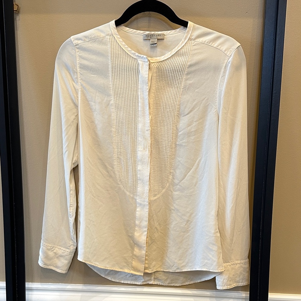 Burberry Cream Button Down Shirt